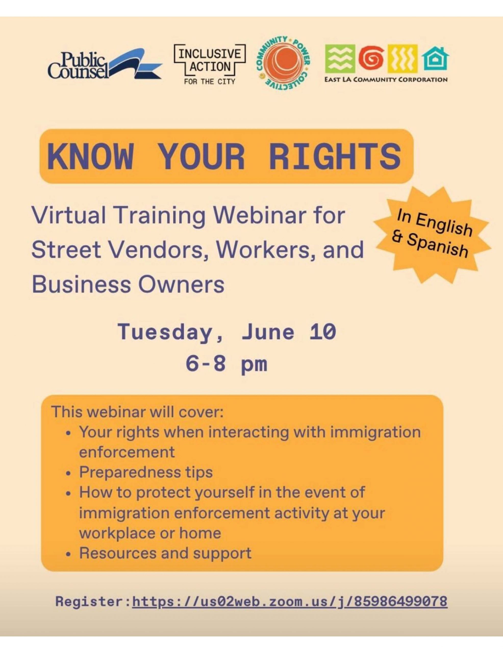Know Your Rights: Resources & Workshops for Immigrant Communities
